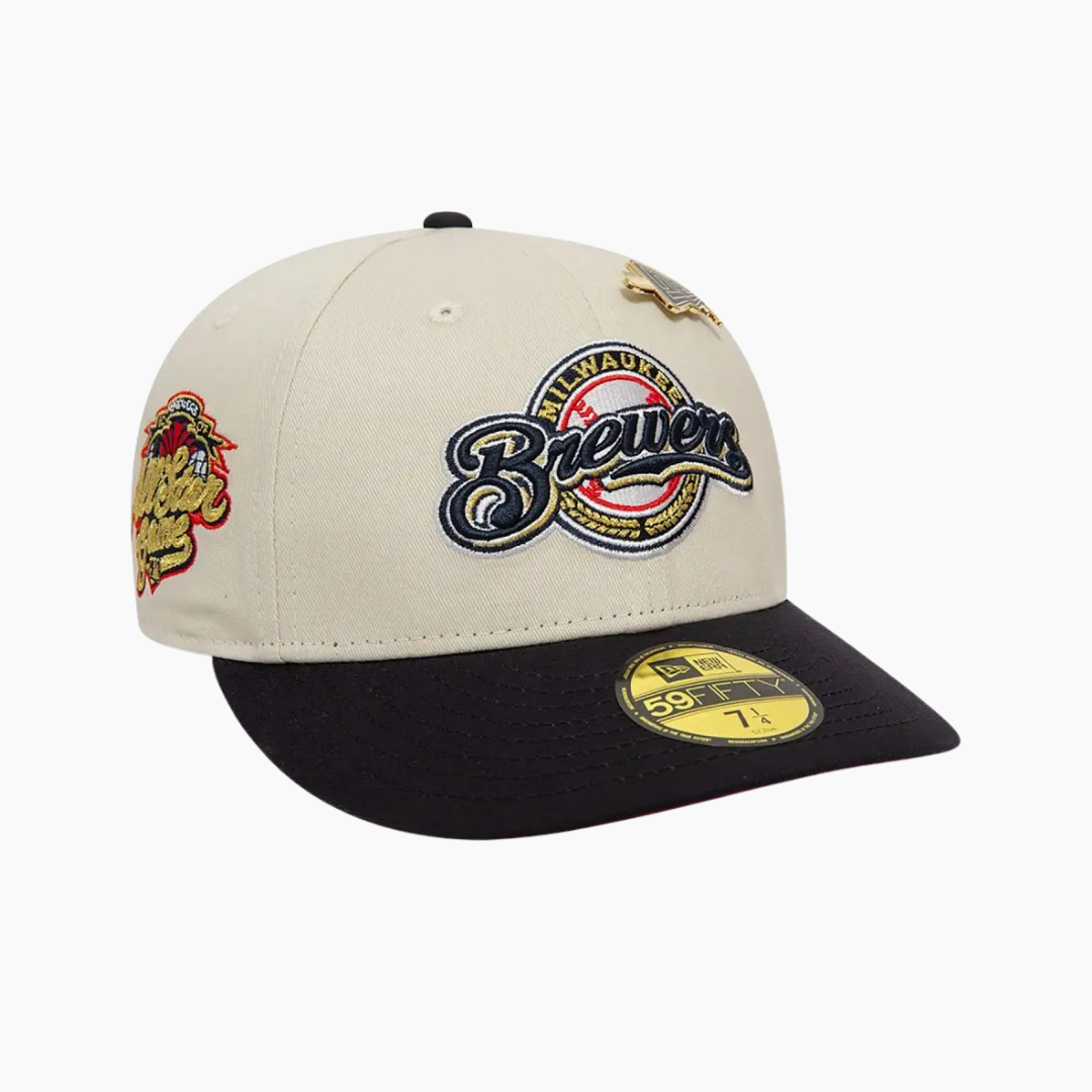 New Era - 59Fifty Pin Milwaukee Brewers Cap Cream/Navy