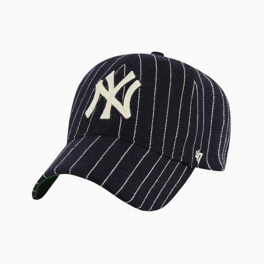 47 - MLB New York Yankees Pinstripe Wool Clean Up Cap Navy