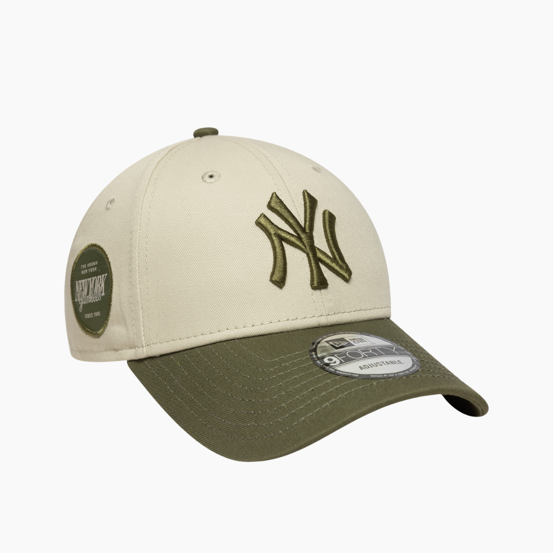 New Era - 9Forty New York Yankees Side Patch Cap Green/Creme