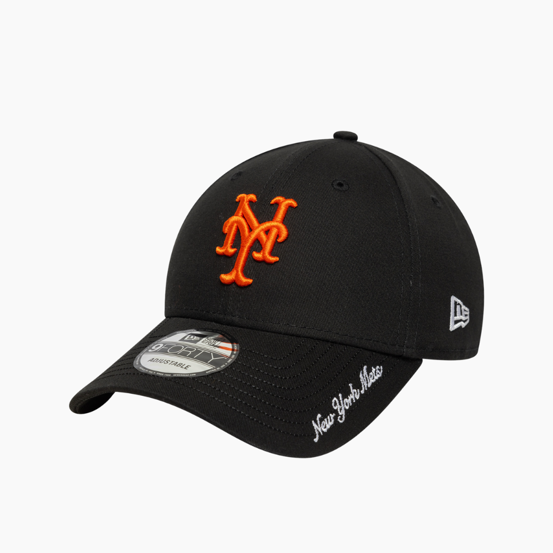 New Era - 9Forty New York Mets Visor Script Cap Black
