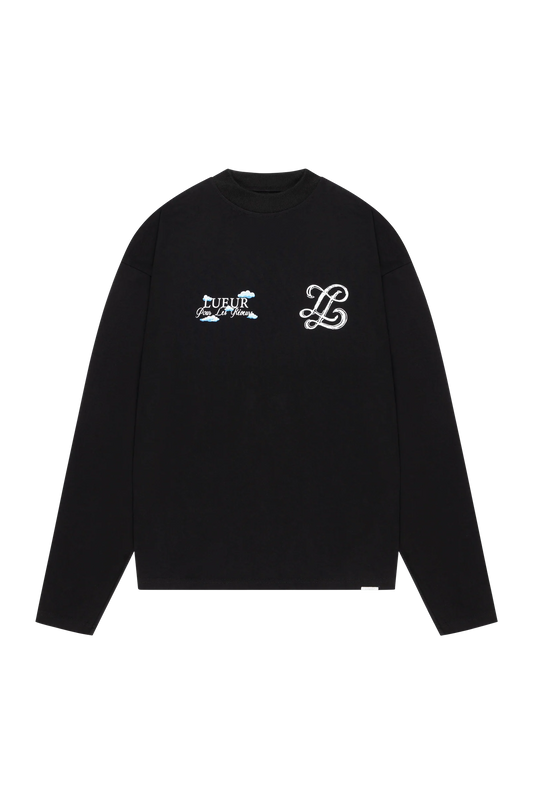 Lueur - Cloudy Monogram Longsleeve Black