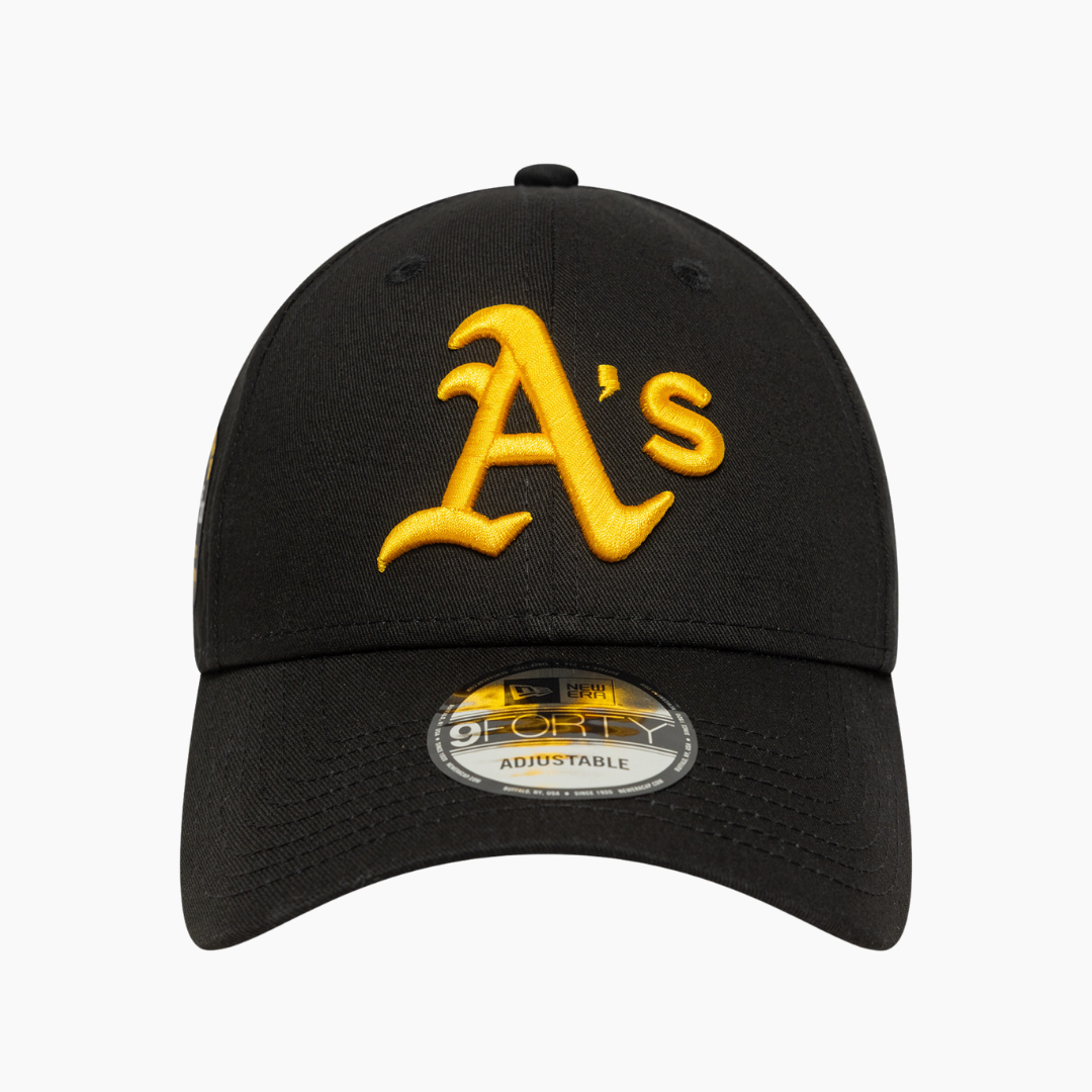 New Era - 9Forty Oakland Athletics Side Patch Black/Yellow