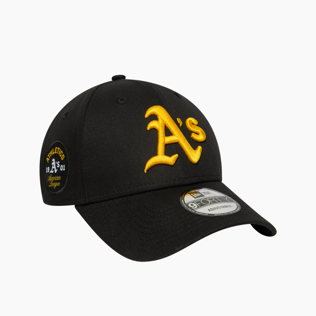 New Era - 9Forty Oakland Athletics Side Patch Black/Yellow