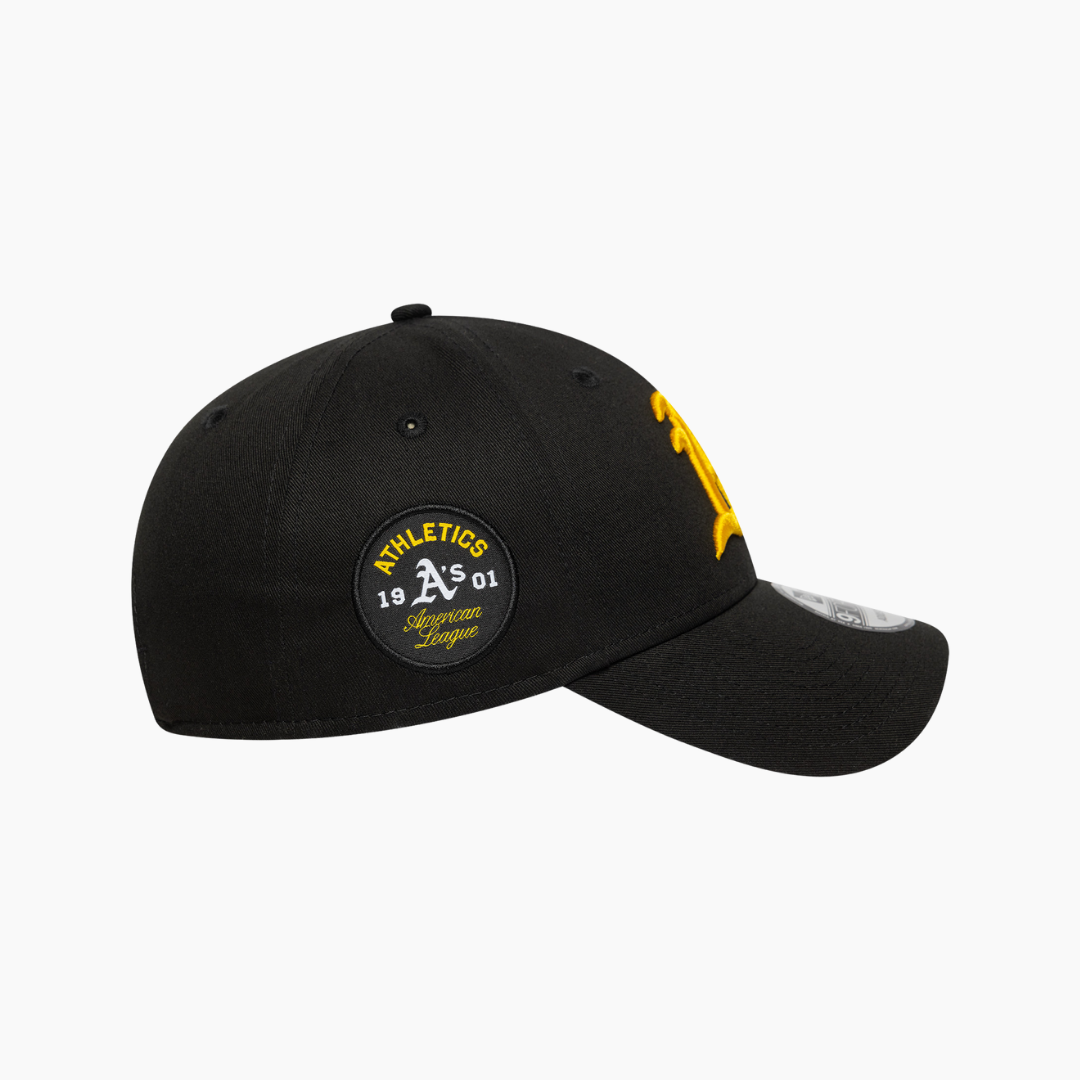 New Era - 9Forty Oakland Athletics Side Patch Black/Yellow